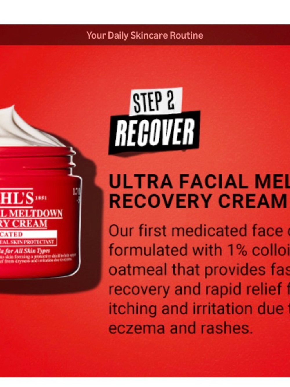 Kiehl's Ultra Facial Meltdown Recovery Cream - Vivid Red Jar - Picture 12 of 16